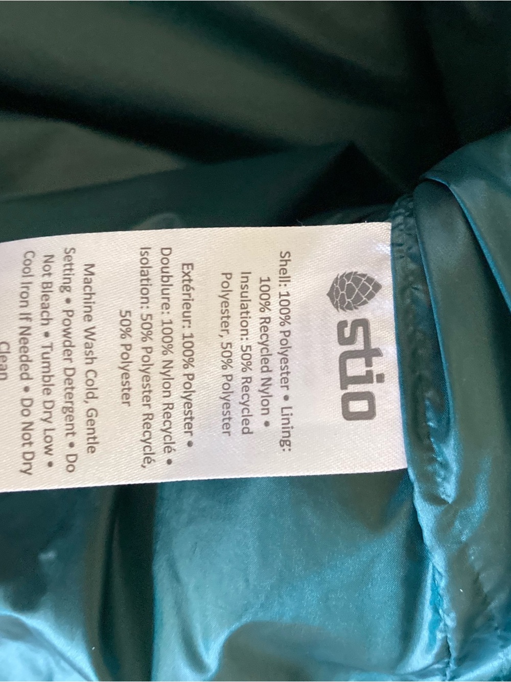 New! With Tags | Stio | Olive Green Puffer Vest with Teal Iining - Picture 9 of 10